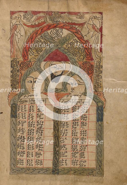 Canon Table Page; Gospel Book, 1386. Creator: Unknown.