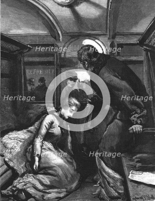 ''That Unfortunate Marriage, by Francis Eleanor Trollope; May was in a dead swoon as the train moved Creator: Sydney Prior Hall.