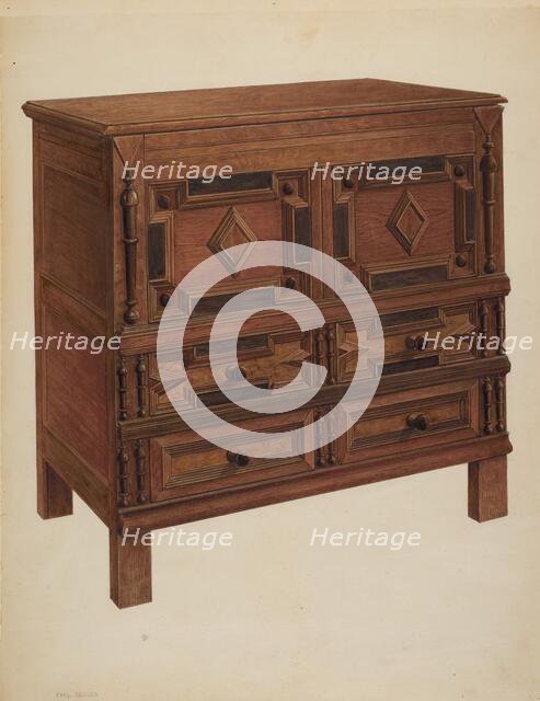 Chest with Two Drawers, c. 1939. Creator: Charles Squires.