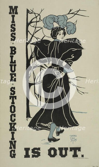 Miss blue stocking, c1896. Creator: Unknown.