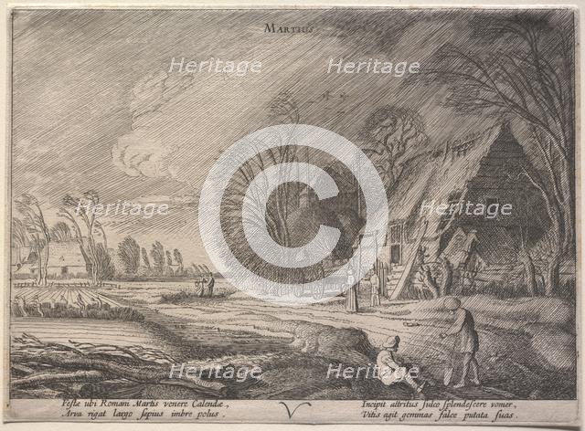 The Twelve Months: March. Creator: Jan van de Velde (Dutch, 1620-1662).