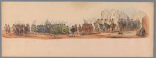 Historical parade at the second centenary of the Utrecht University, 1836 (plate 10), 1837. Creator: Victor Adam.