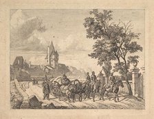 The Cossacks Escorting the Baggage Wagon, 1816. Creator: Johann Christian Erhard.