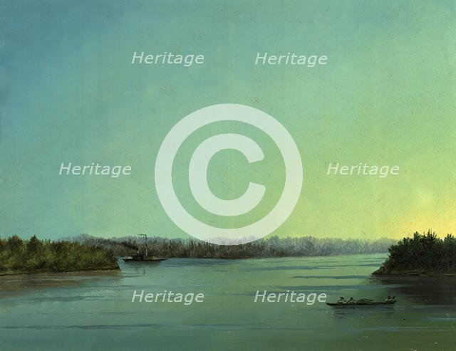 Mouth of the River Tomi, to the Right Towards the East - Ob', 1883. Creator: Pavel Mikhailovich Kosharov.