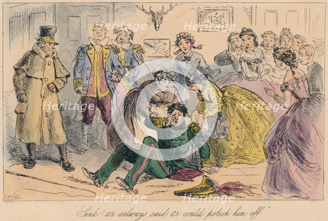 Sink! Ar always said ar could polish him off', 1865. Artist: Hablot Knight Browne.