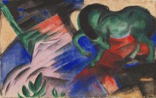 Green Horse , 1912. Creator: Marc, Franz (1880-1916).