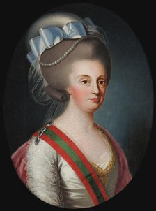 Portrait of Queen Maria I of Portugal (1734-1816), 1780s. Creator: Troni, Giuseppe (1739-1810).