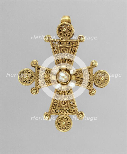 Cross with Pearls, Byzantine, 1200-1400. Creator: Unknown.