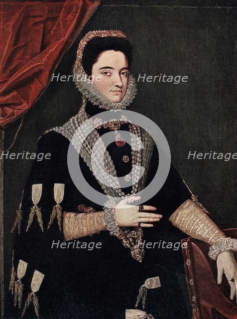 'Marie of Austria', mid 16th century (1910). Artist: Juan Pantoja de la Cruz