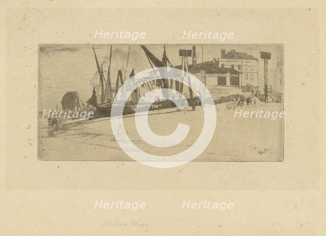 Chelsea Wharf, 1863. Creator: James Abbott McNeill Whistler.