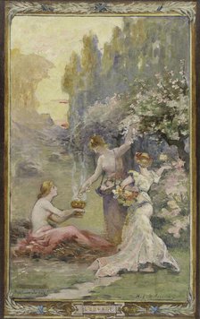 Esquisse pour la mairie du 10ème arrondissement de Paris : L'odorat - Parfums du soir, c.1905 - 1908 Creator: Henri-Eugène Delacroix.