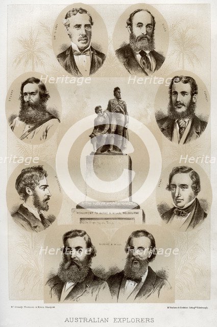 Australian explorers, 1879. Artist: McFarlane and Erskine