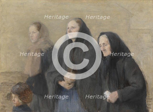 Churchgoers (Easter Morning), 1895-1900. Creator: Helene Schjerfbeck.