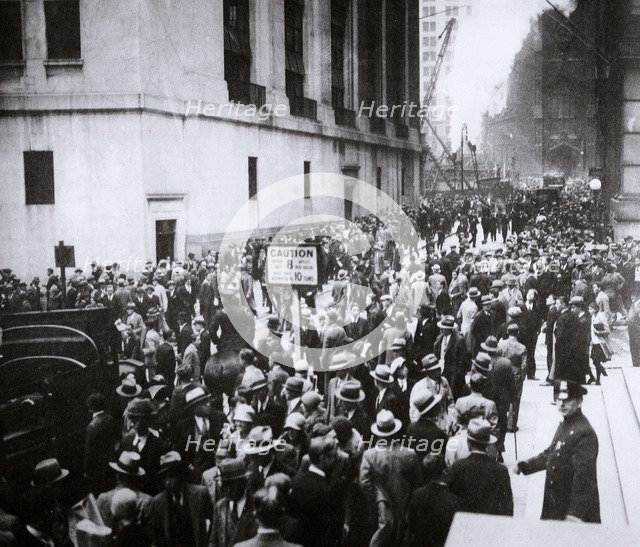 The Wall Street Crash, New York City, USA, Thursday, 24 October 1929. Artist: Unknown