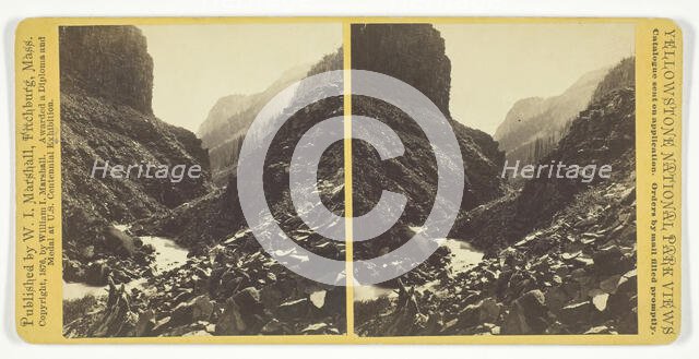 Giant's Gateway, Cañon of North Fork, 1876. Creator: William I. Marshall.