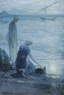Moses in the Bullrushes, 1921. Creator: Henry Ossawa Tanner.