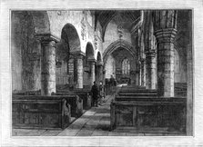 Interior of Newburn Church, where George Stephenson was married, 1881. Creator: Unknown.