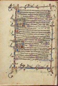 Initial D: The Crucifixion: Initial D: The Deposition; Ruskin Hours, about 1300. Creator: Unknown.