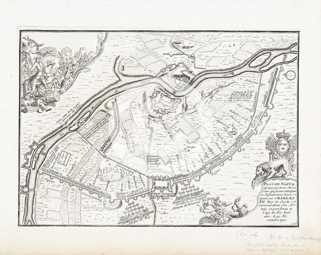 Map of Narva in 1700. Artist: Mortier, Pieter (1661-1711)