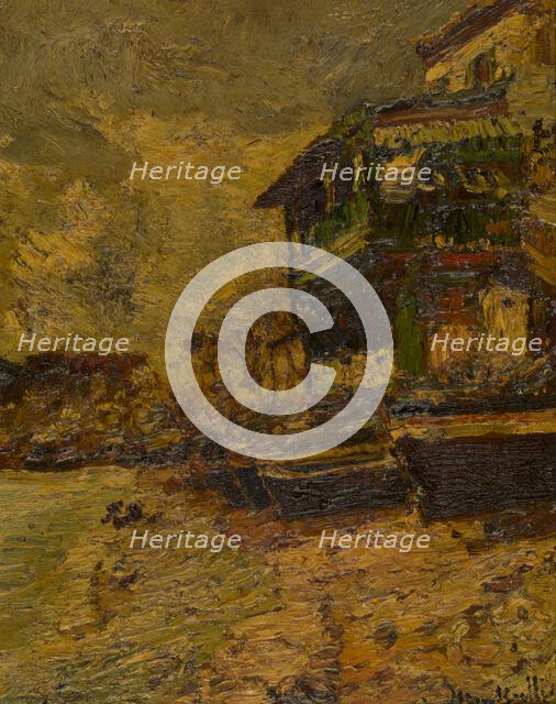 Restaurant Bernard in Estaque, 1880. Creator: Adolphe Monticelli.