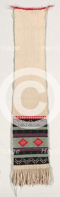 "Hopi Brocade" Style Dance Sash, c. 1880-1900. Creator: Unknown.