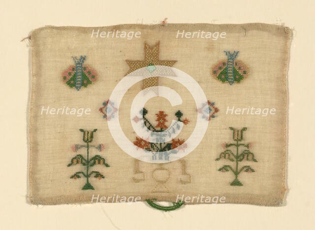 Needlecase Sampler, England, late 18th century. Creator: Unknown.