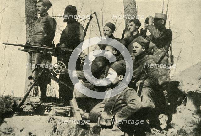 Machine-gun section of Zouaves, First World War, 1915, (c1920).  Creator: Unknown.