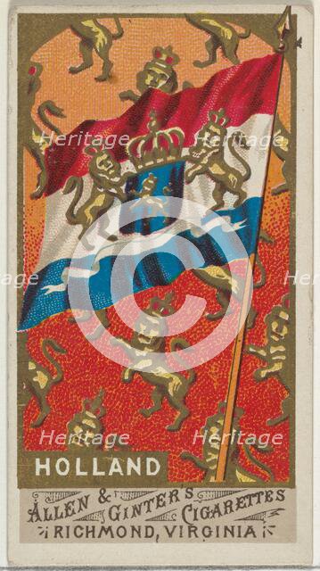 Holland, from Flags of All Nations, Series 1 (N9) for Allen & Ginter Cigarettes Brands, 1887. Creator: Allen & Ginter.