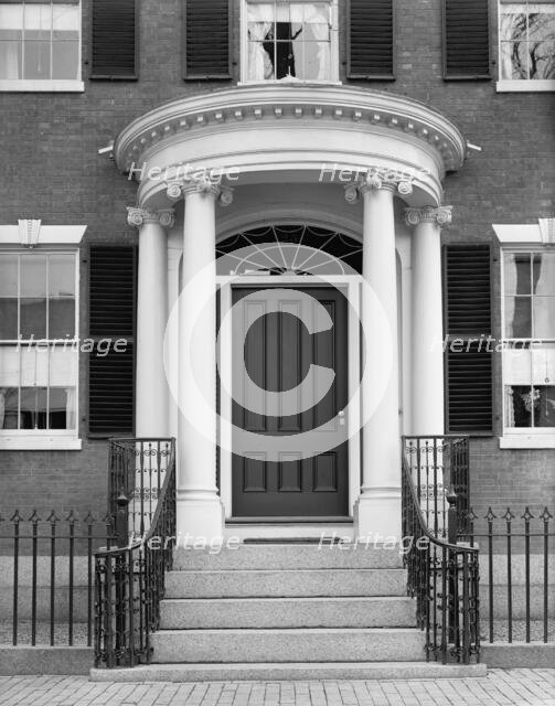 Doorway, 23 Chestnut St. (i.e. 128 Essex St.,Gardner-White-Pingree House), Salem, Mass., c.1900-1920 Creator: Unknown.