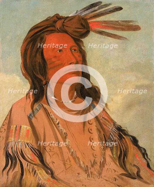 Tchán-dee, Tobacco, an Oglala Chief, 1832. Creator: George Catlin.