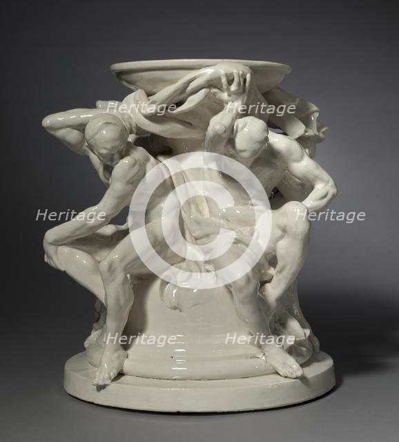 Titans, Support for a Vase, c. 1877. Creator: Auguste Rodin (French, 1840-1917); Albert-Ernest Carrier-Belleuse (French, 1824-1887), probably by.
