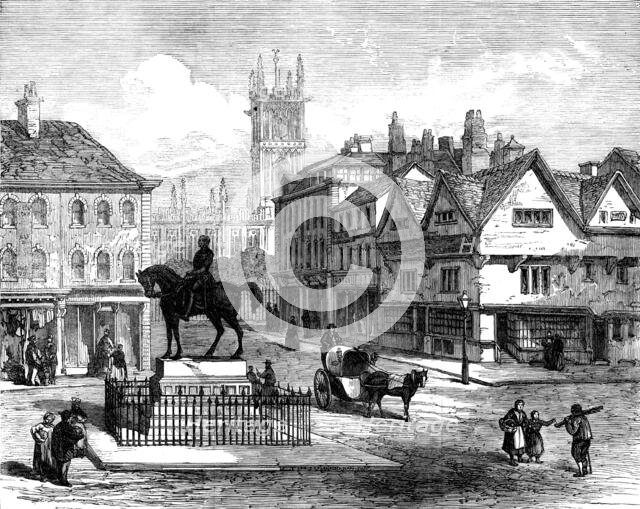 Queen-Square, Wolverhampton, with statue of the late Prince Consort, 1871. Creator: Unknown.