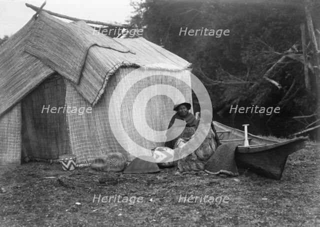 A mat shelter-Skokomish, c1913. Creator: Edward Sheriff Curtis.