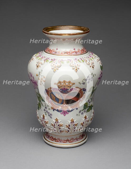 Vase, Vienna, c. 1730. Creator: Du Paquier Porcelain Manufactory.