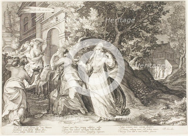 Plate Five, from Five Wise and Five Foolish Virgins, 1606. Creator: Jan Saenredam.