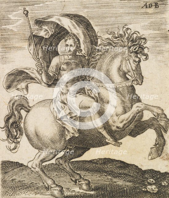 Sergius Galba from Twelve Caesars on Horseback, c1565-1587. Creator: Abraham de Bruyn.