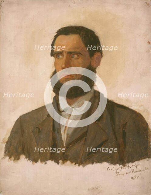 Portrait of the Prisoner Carl Gustav Svendsen, 1857. Creator: Adolph Tidemand.
