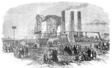 The Fatal Accident at New Hartley Colliery: view from the railway, taken shortly after..., 1862. Creator: Unknown.