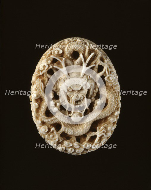 Ivory seal with dragon, 18th century. Artist: Unknown.