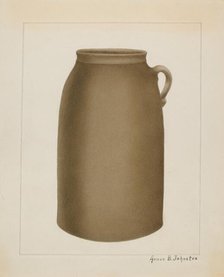 Stoneware Jar, c. 1937. Creator: Annie B Johnston.