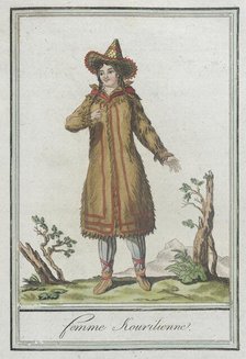 Costumes de Différents Pays, 'Femme Kourilienne', c1797. Creator: Jacques Grasset de Saint-Sauveur.