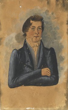 Portrait of a Man, early 19th century. Creator: Jacob Maentel.
