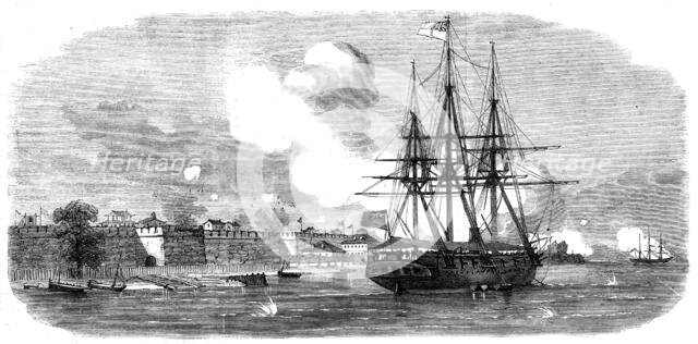 The Capture of Ningpo: bombardment of the North and East Gates, 1862. Creator: Unknown.