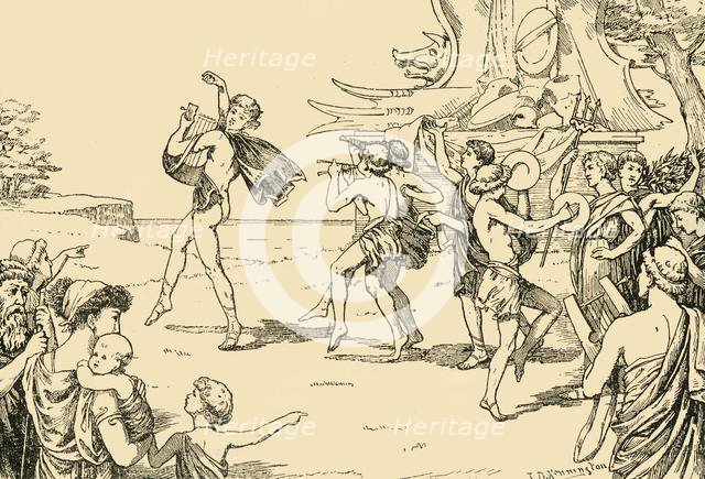 'Sophocles Leading the Chorus of Youths', 1890. Creator: Unknown.