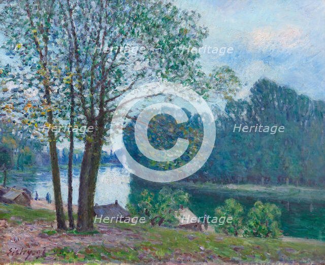 Tournant du Loing à Moret, 1896. Creator: Sisley; Alfred (1839-1899).