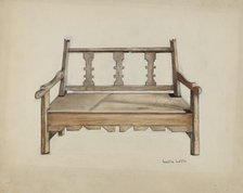 Bench, 1935/1942. Creator: Juanita Lantz.