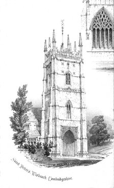 'Saint Peter's Church, Wisbeach, Cambridgeshire', c1850s. Artist: Unknown.
