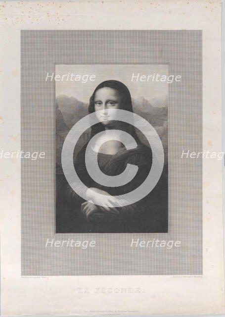 Mona Lisa (La Joconde), 1820-60. Creator: Augustine Fauchery.