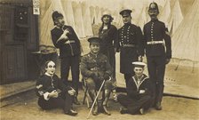 Characters on the set of a play, (between 1910 and 1919?). Creator: Unknown.