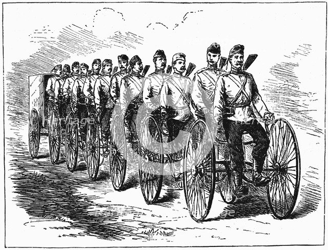 Military multicycle by Singer & Co, 1887. Artist: Unknown